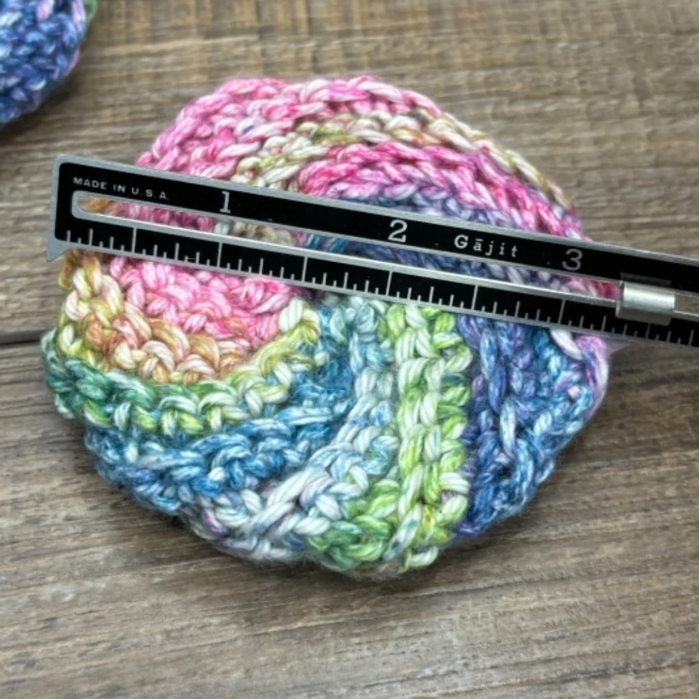Handcrafted Crochet Spiral Tawashi Bath Scrubbies Set Cotton Yarn Handmade‎